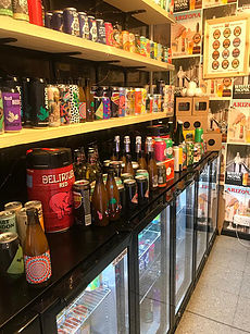 Shelves of independent beer